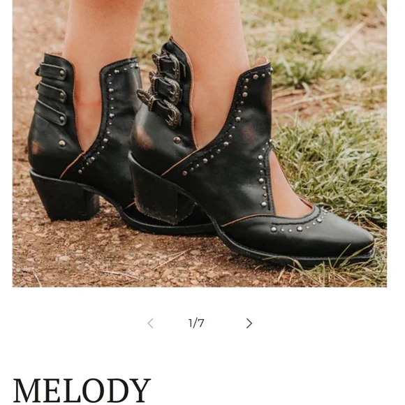 NWT! FreeBird Melody Stylish Black Leather Women's Ankle Boots Size 10 - Picture 4 of 4